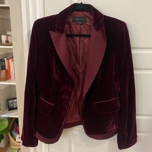 BCBQ MaxAzria Maroon Velvet Blazer (size S)